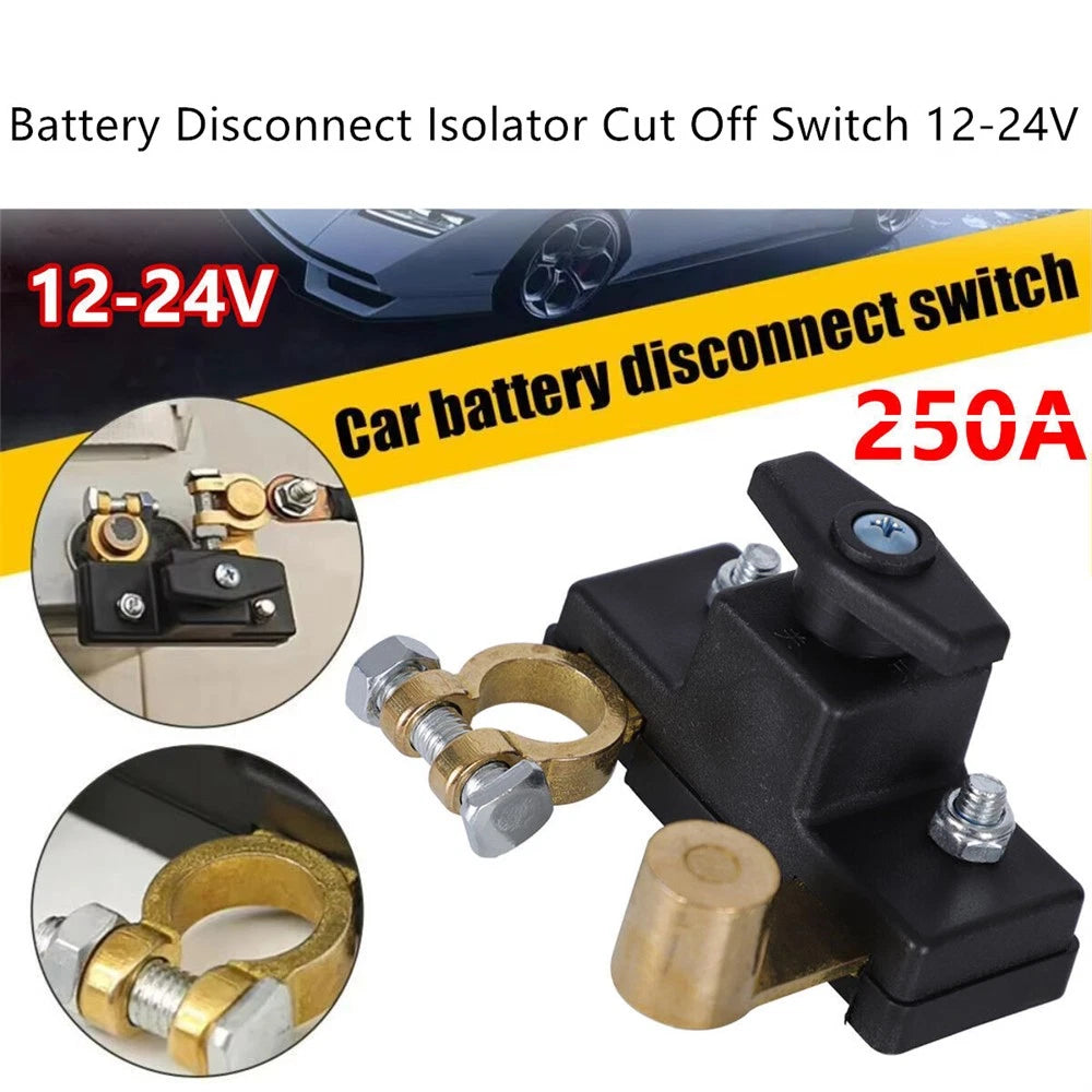 Universal Car Battery Disconnect Isolator Cut Off Switch 12-24V Battery Terminal