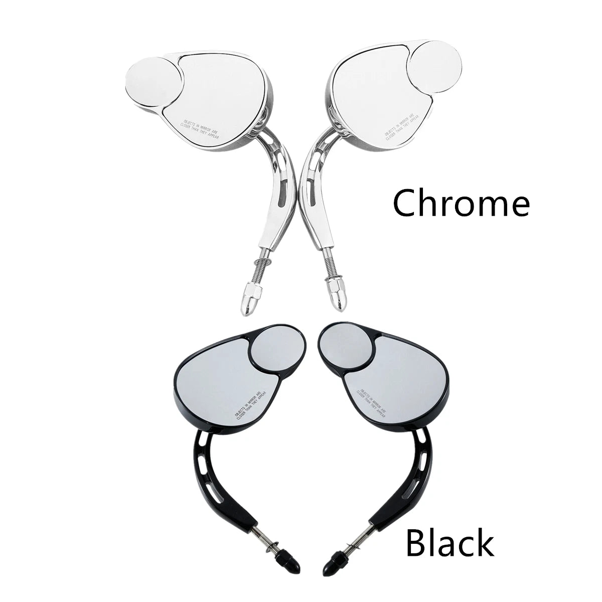 8mm Rear View Mirrors for Harley Touring Electra Street Road Glide (Universal)