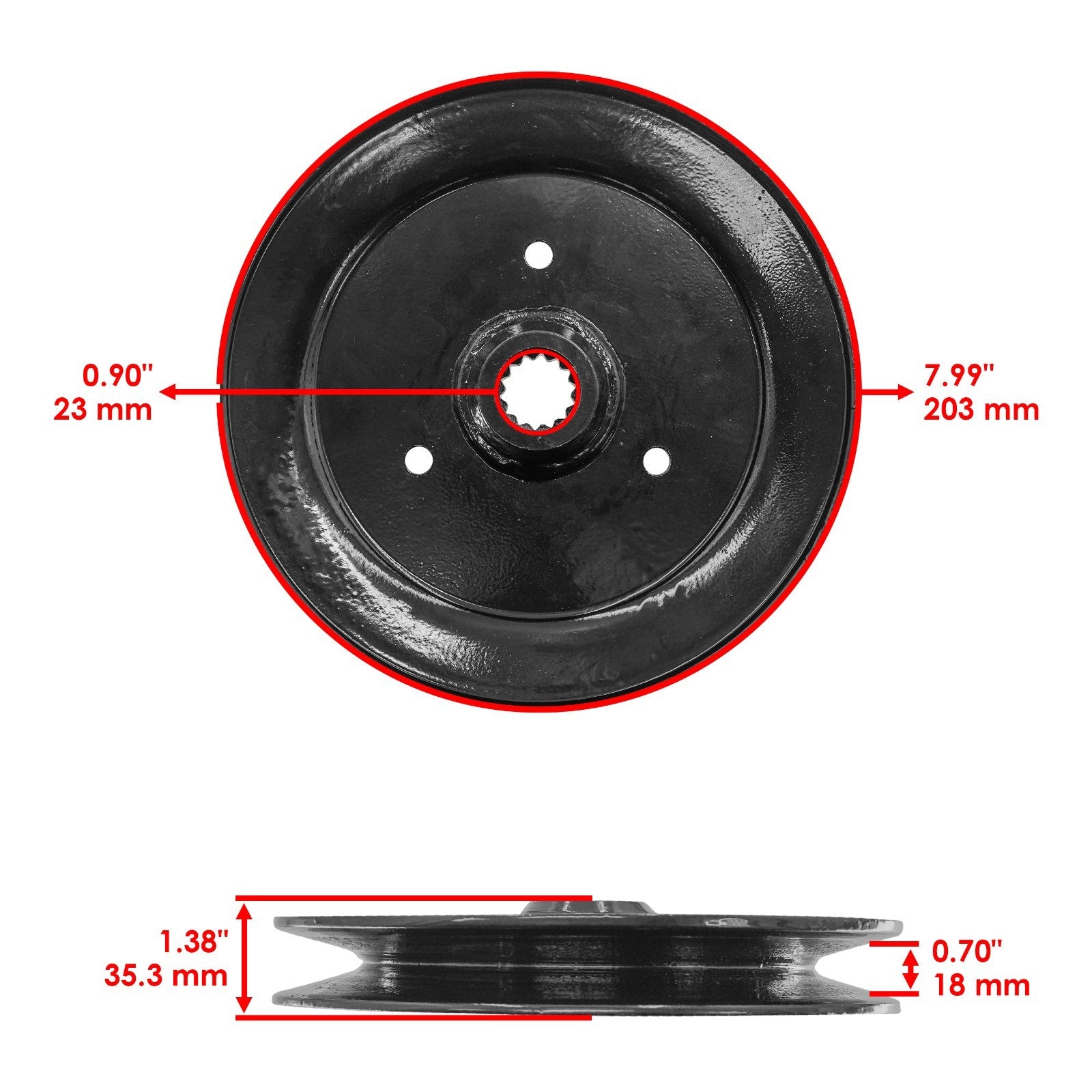 Deck Spindle Pulley Replacement for Exmark 60 Inch Deck (2005–2018)
