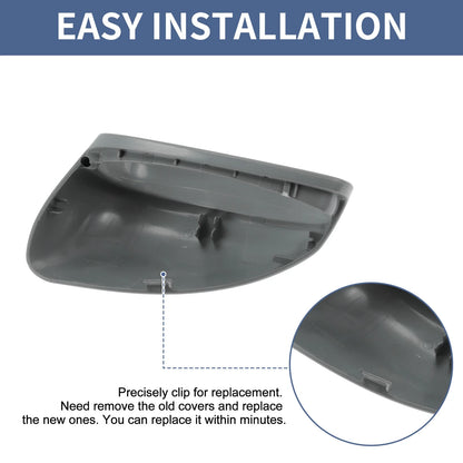 Right Passenger Side Mirror Cover Cap for Citroen C4 (2004–2010) - Grey