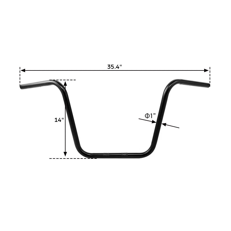 10" Rise Ape Hanger Handlebar for Harley Softail FLST FXST (2012–2018)