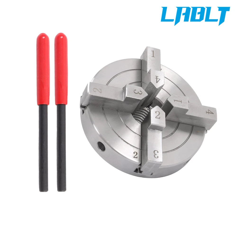 4" 4-Jaws Self-Centering Lathe Chuck for LABLT (1"×8TPI Thread)