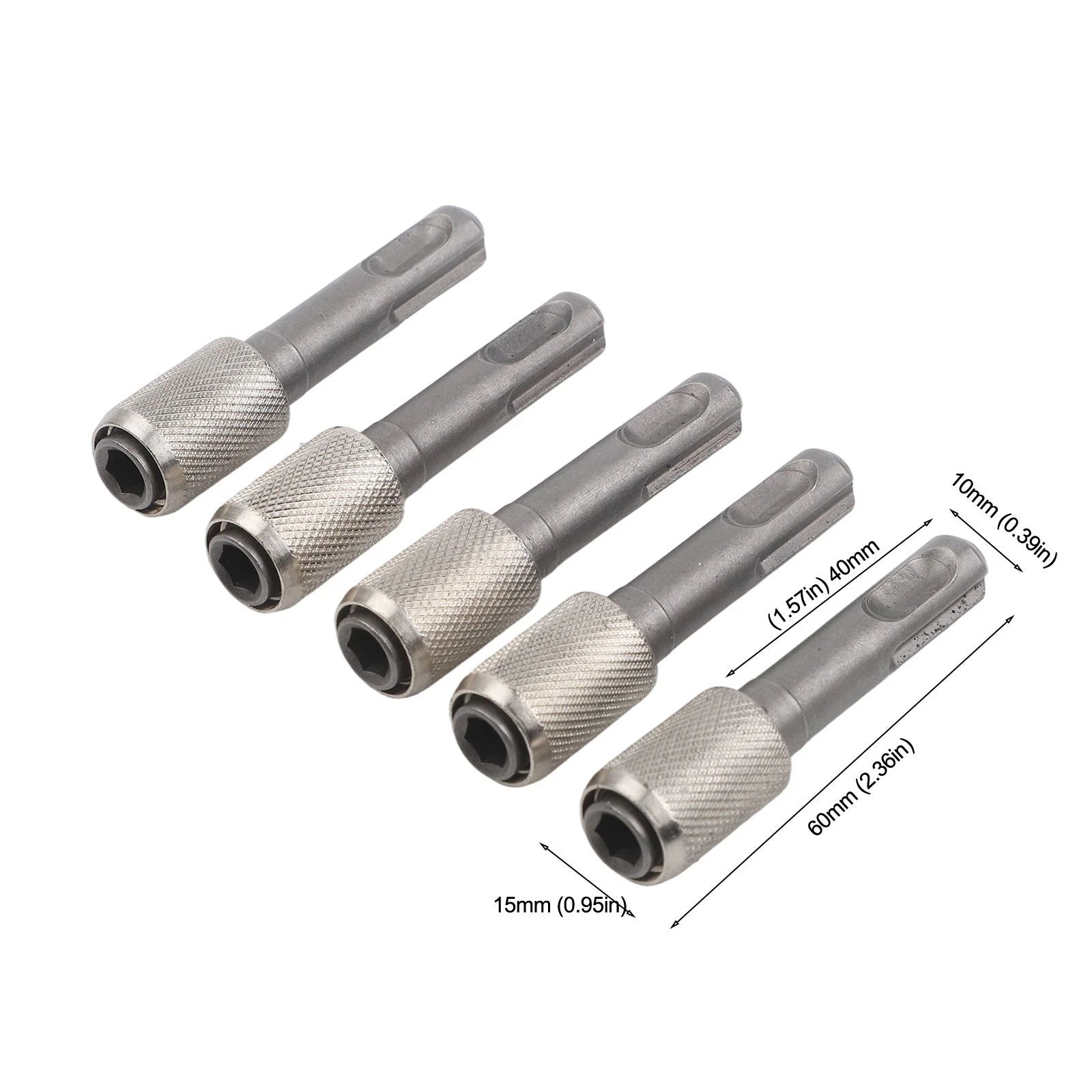 5 Piece Adapter Rod Set for Hammer Drill and Rotary Tools