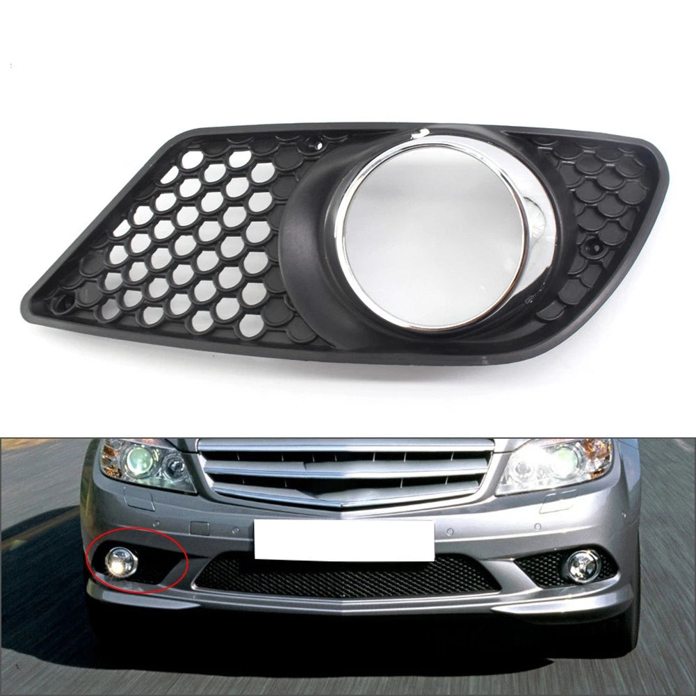 Right Front Bumper Fog Light Grille Cover for Benz C Class W204 (2008–2010)