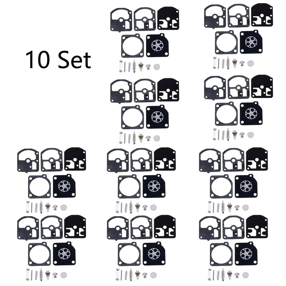 Set of 10 Carburetor Carb Kits for ZAMA RB-5 RB-7 RB-11 RB-14 (Stihl 09 010 011 012)