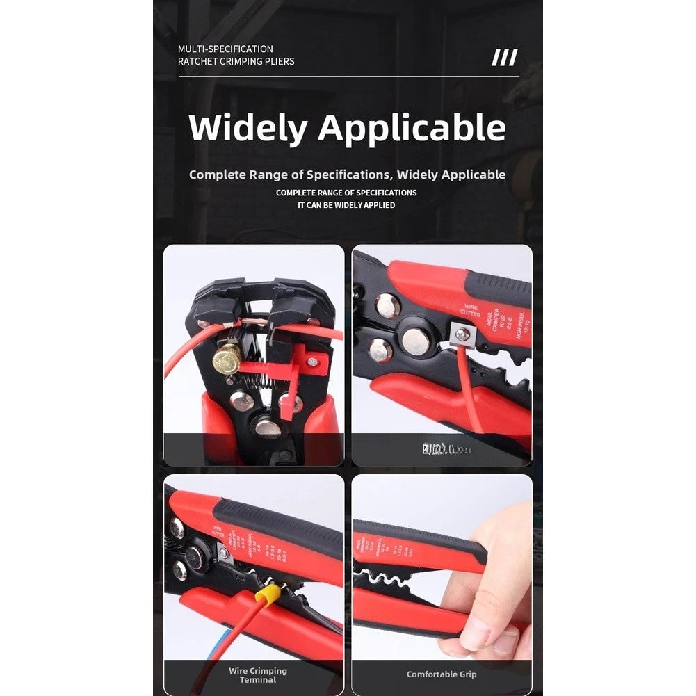 Ratcheting Crimping Pliers for Automotive Wire Terminals
