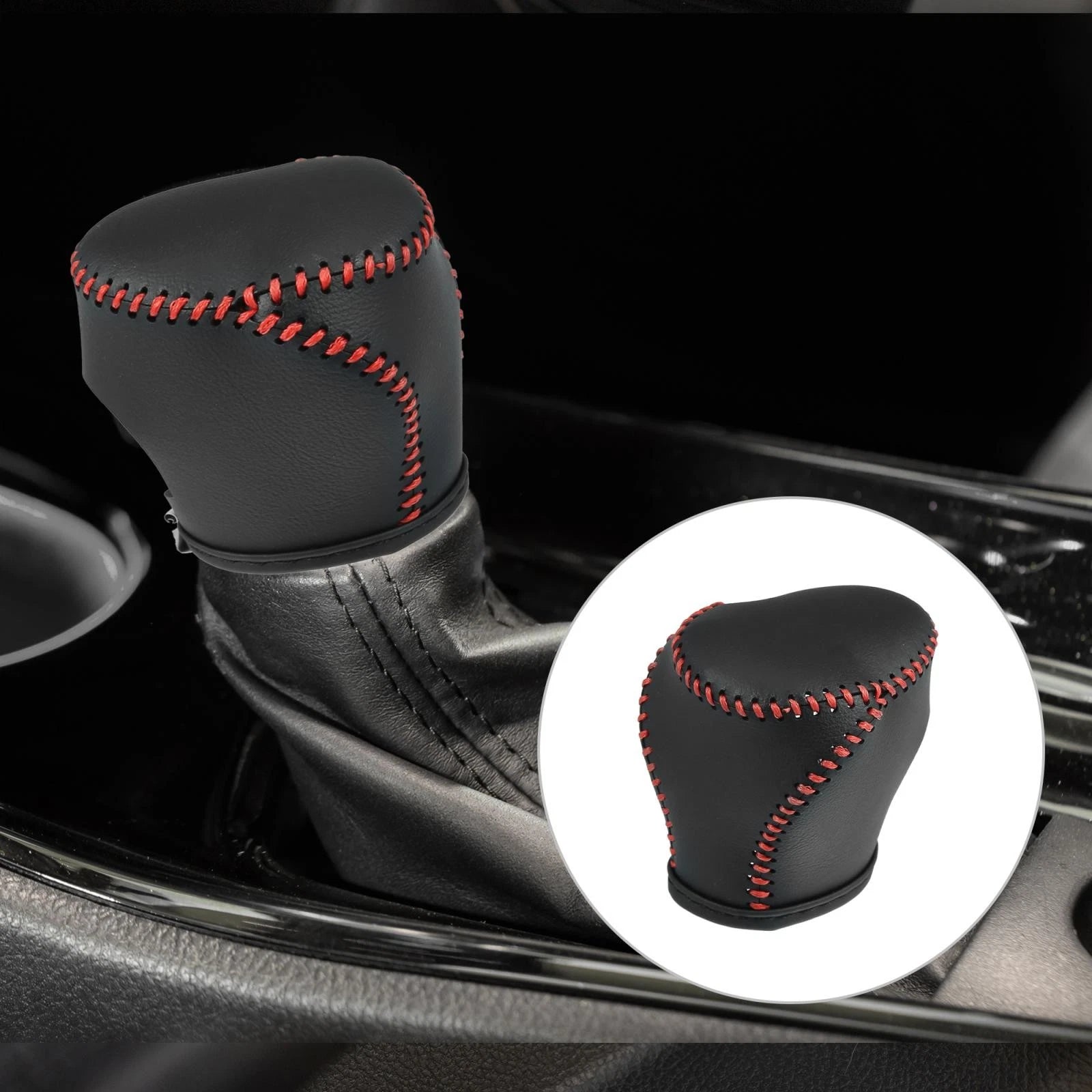 Gear Shift Knob Cover Protector Red Thread for Toyota C-HR (2017–2021)