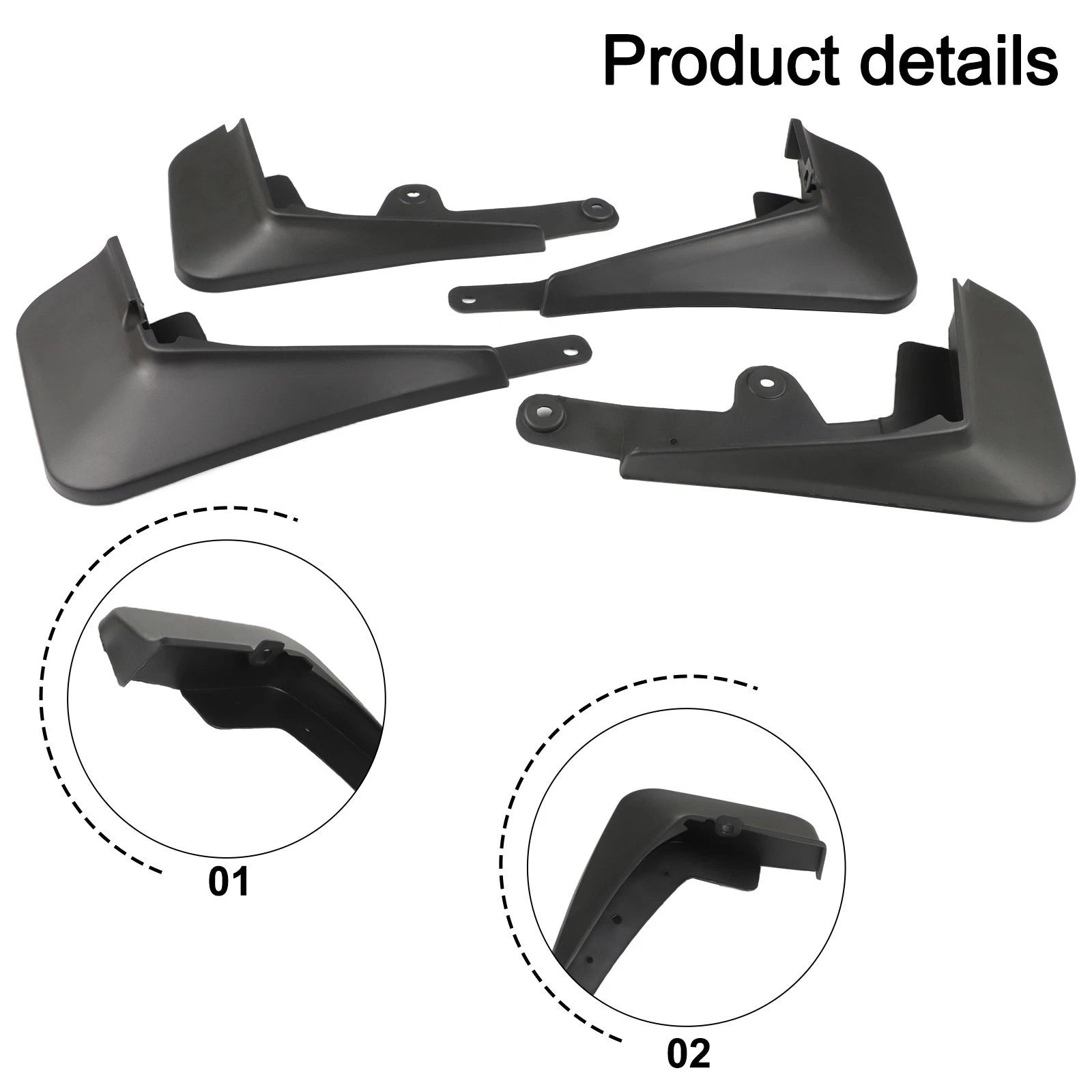 Set of 4 Mudflaps for Mazda CX30 (2020–2023)