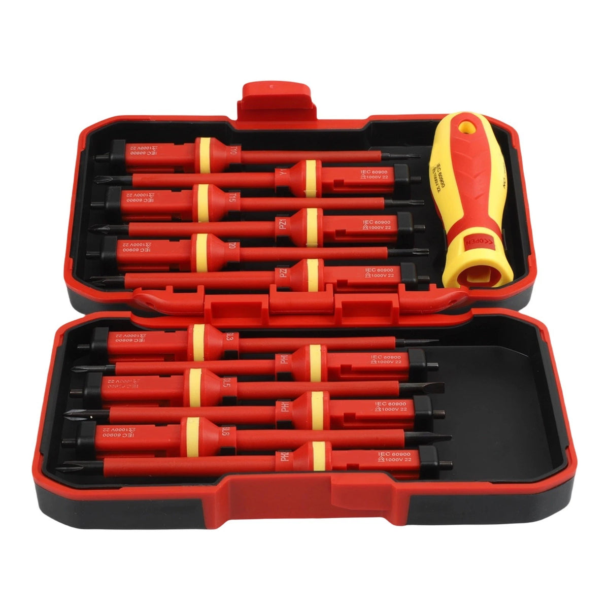Complete 1000V Insulated Electrician Screwdrivers Kit