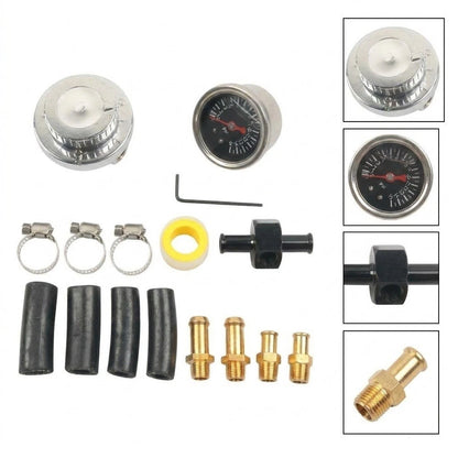 Fuel Pressure Gauge Kit 1-5 PSI Range for Carburetor Adjustment and Tuning