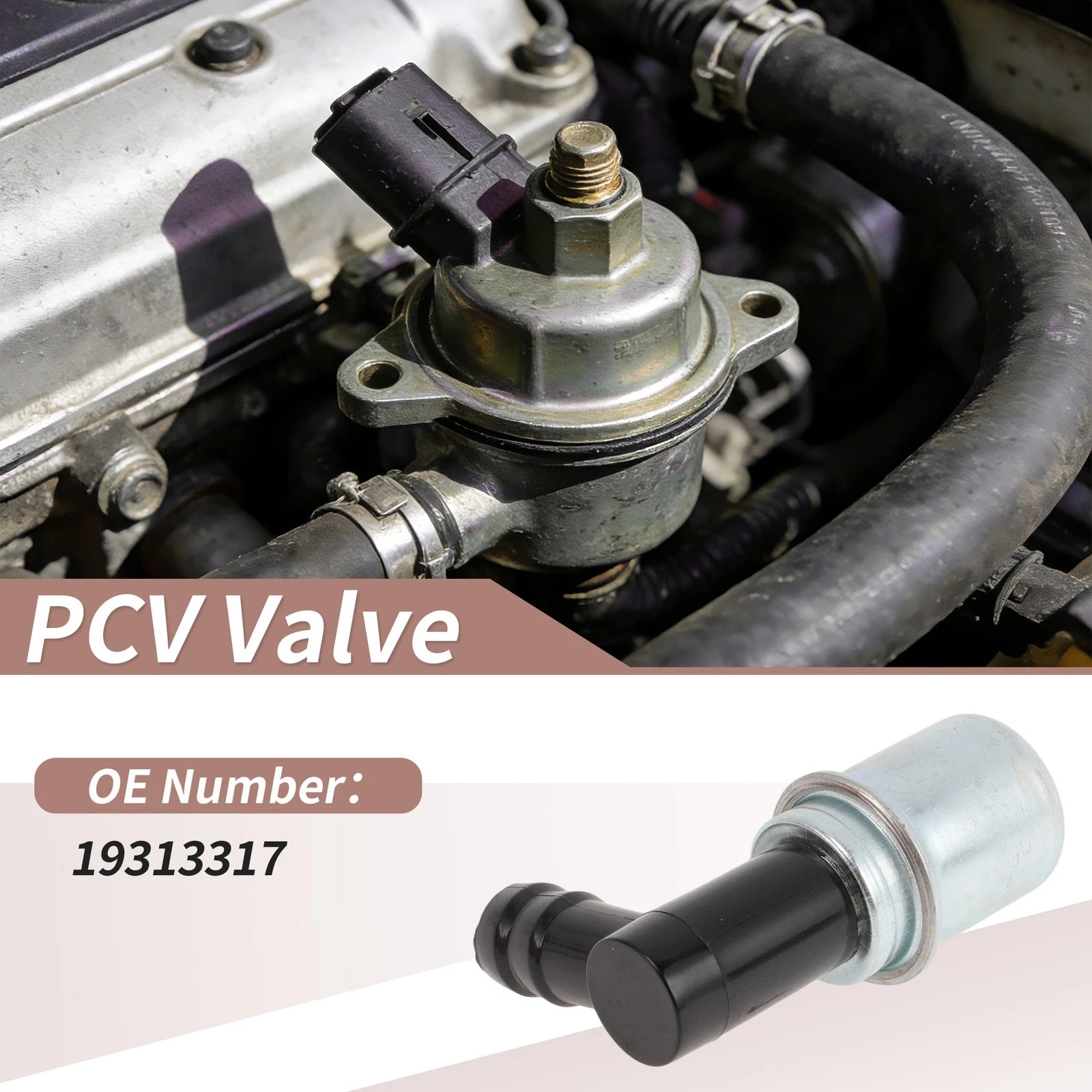 PCV Valve Replacement for Buick Century (1983–1986) Plastic Metal