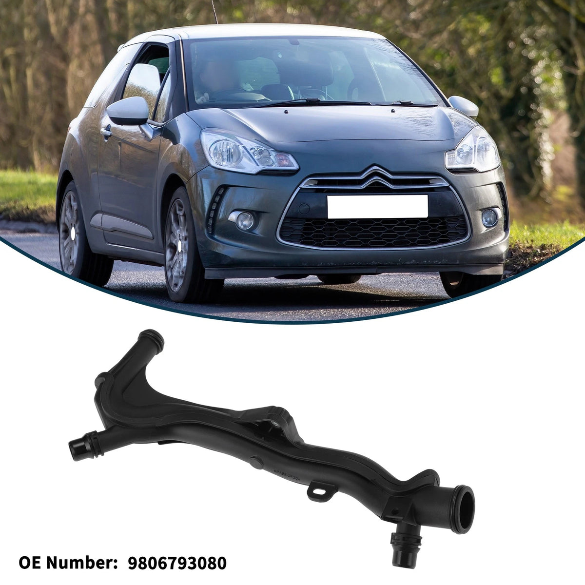 Car Radiator Hose for Citroen C1 II (2014–2018) No. 9806793080 Cooling Pipe
