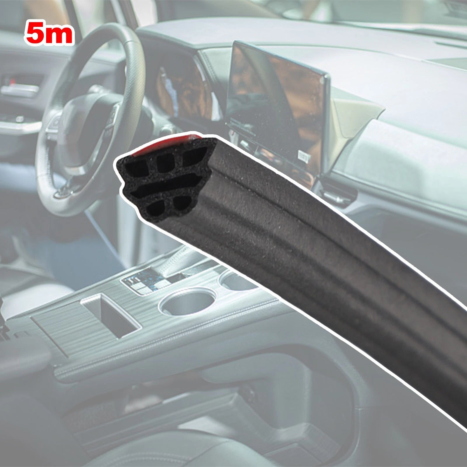 Rubber 3-Layer Door Seal Strips for Car (5M)