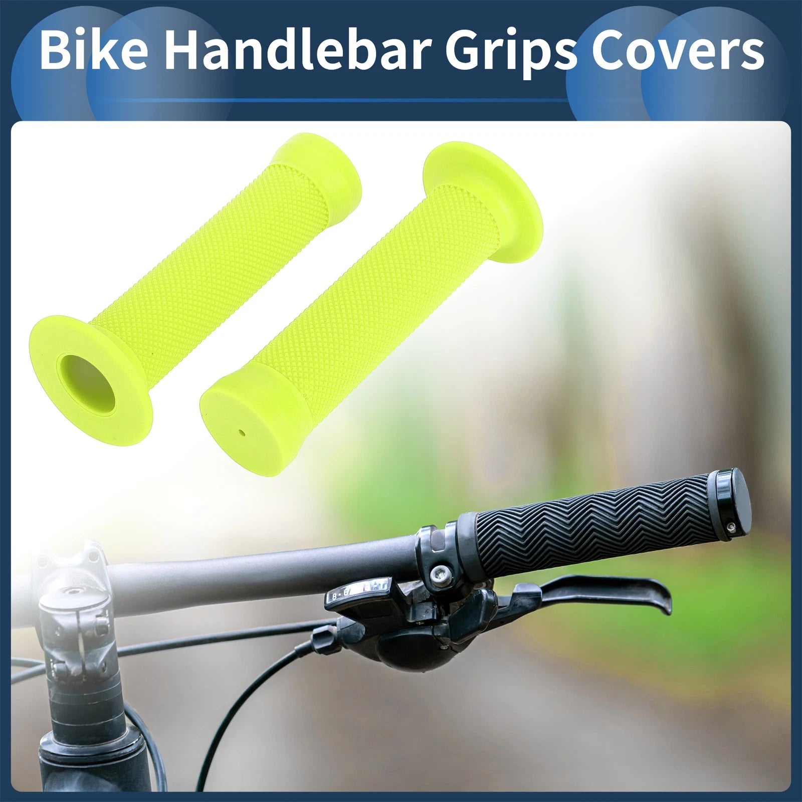 Handlebar Grips Rubber End Covers 130mm for Universal Bike 1 Pair