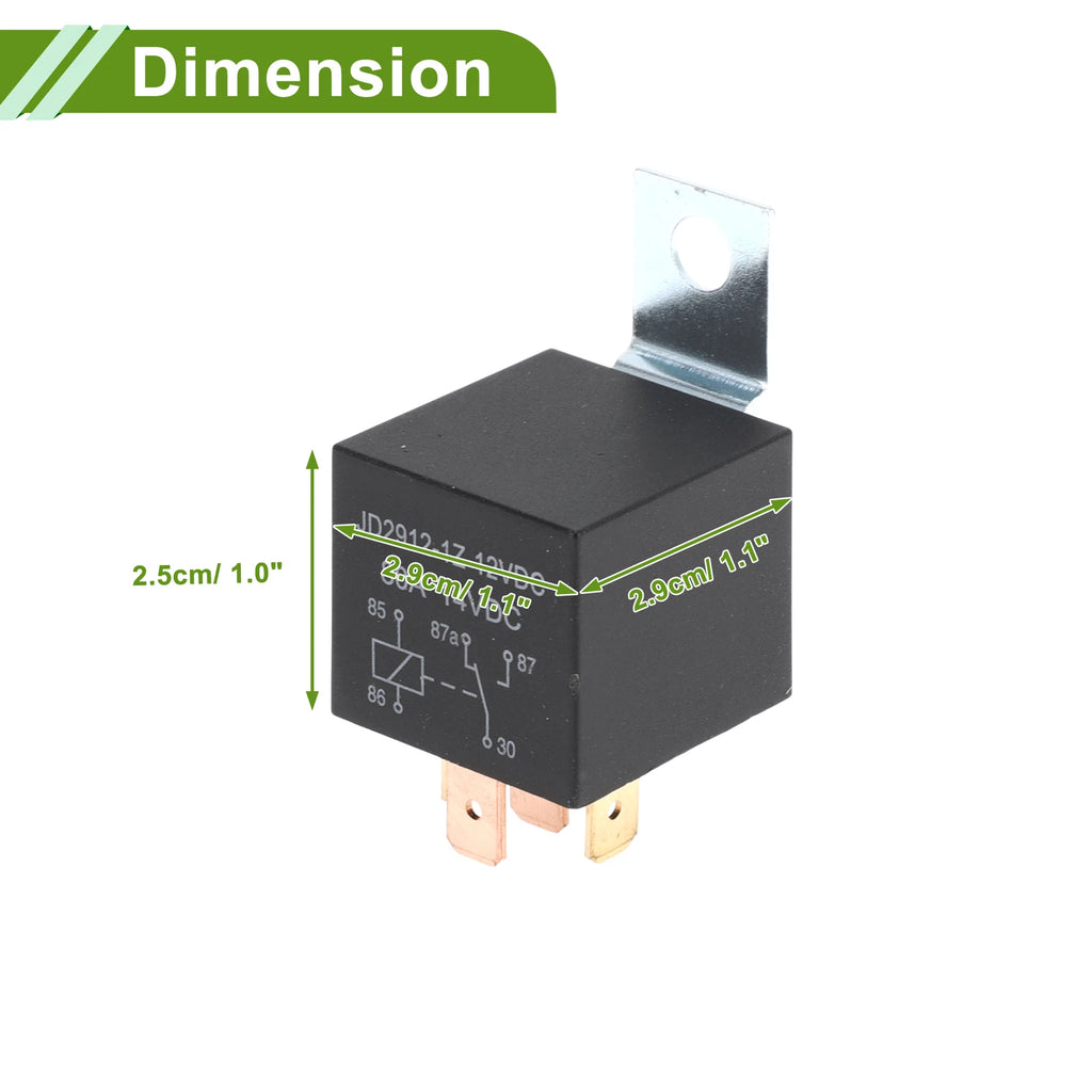 2X 5-Pin 12V 80A Waterproof Auto Relay for Universal Applications