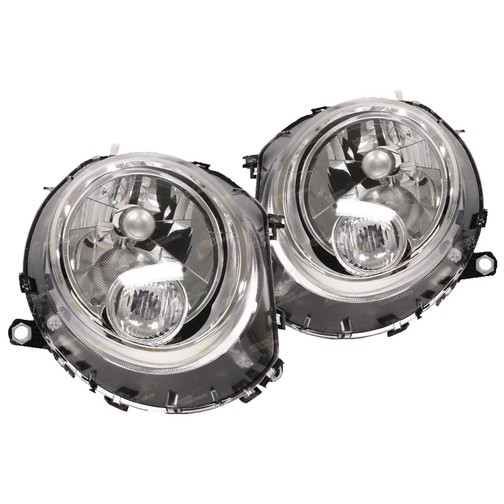 LH+RH Clear Halogen Headlights Pair for Mini Cooper R56 R57 (2007–2013)