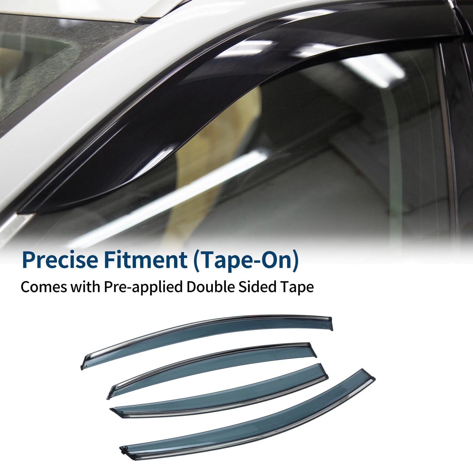 Window Deflectors Side Vent Visors for Hyundai Sonata (2011–2014) 1 Set