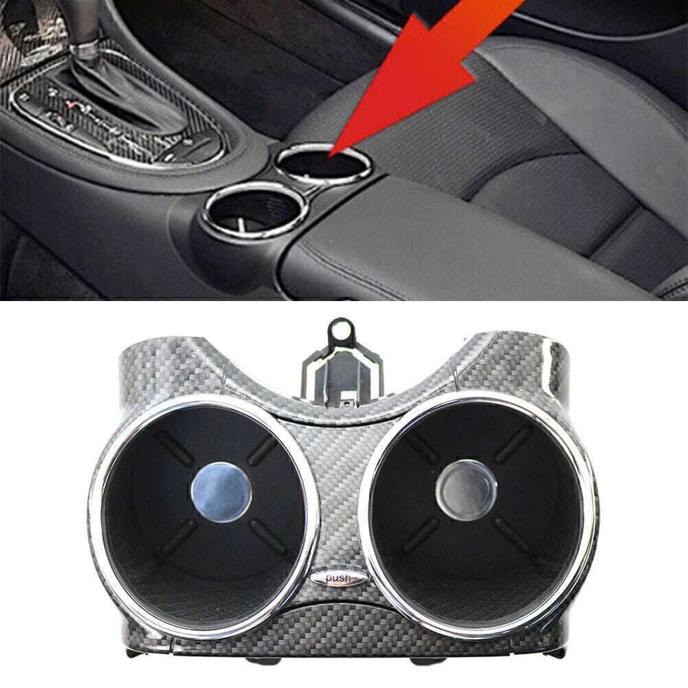 Cup Holder Bracket for Mercedes-Benz CLS C219 (2006–2011) Carbon Fiber