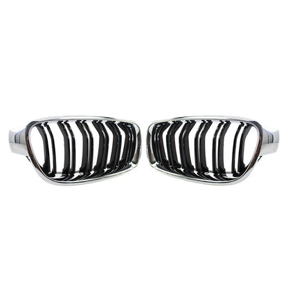 Front Bumper Kidney Grille with Chrome Frame for BMW 3 Series (2012–2018)
