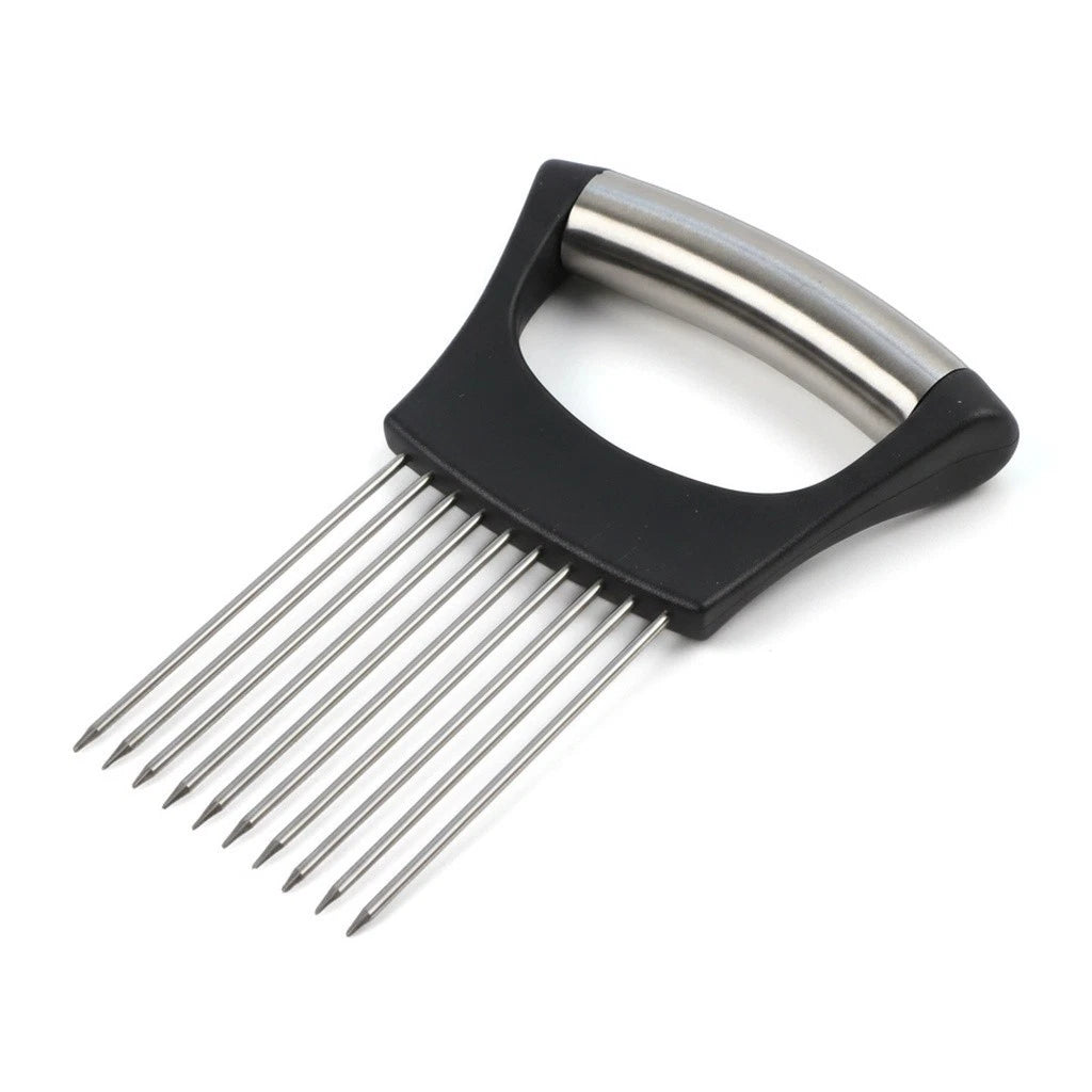 Stainless Steel Onion Slicer for Quick Vegetable & Meat Tenderizing