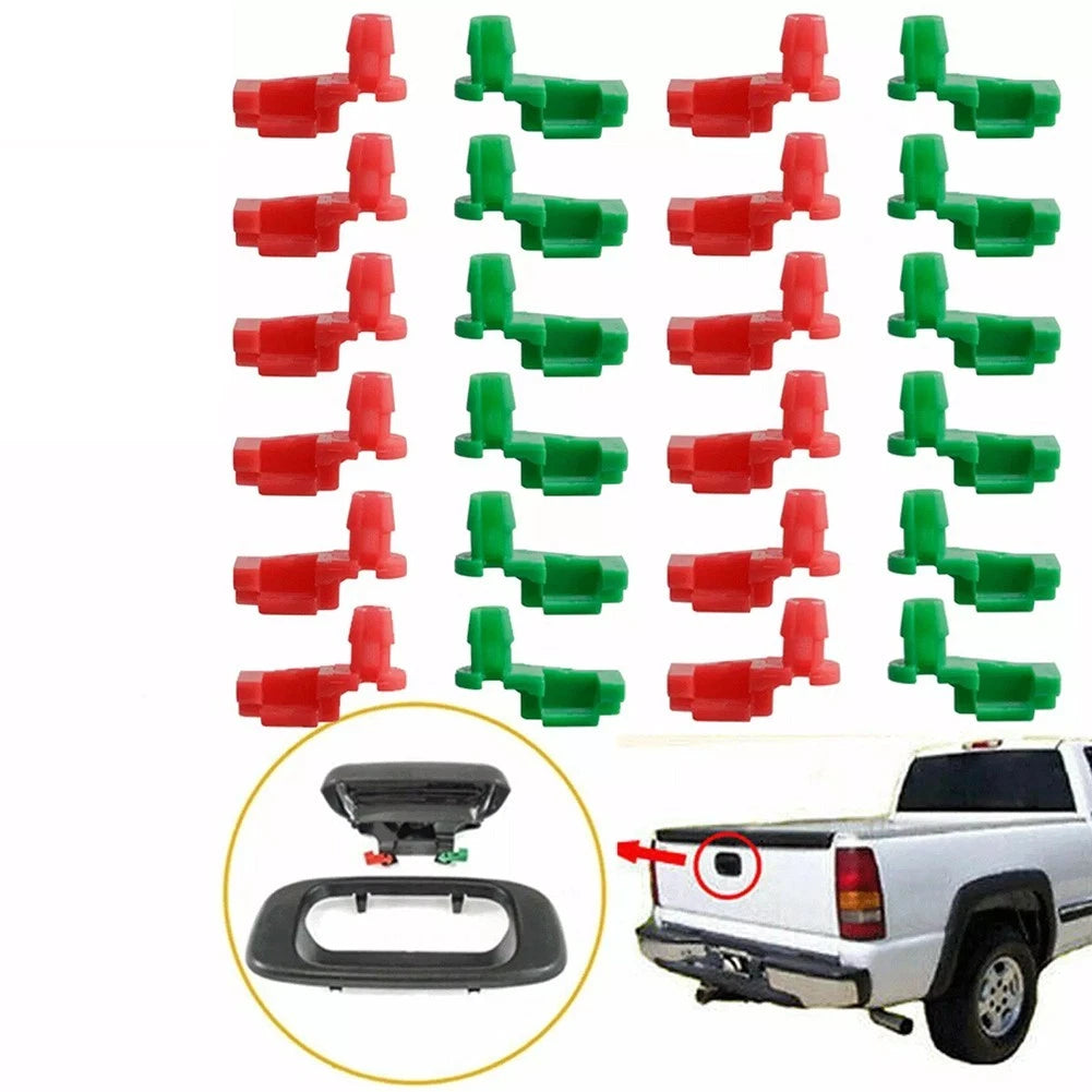 For Chevy For GMC Tailgate Handle Rod Clips 12 Set Fits For Silverado 1999 2007