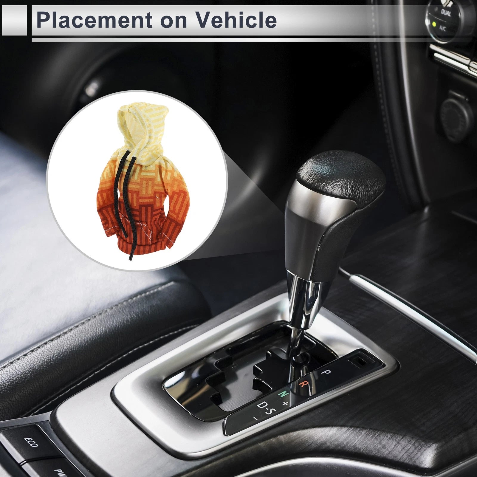 Gear Shift Knob Cover for Universal Vehicles (Yellow, Orange Gradient)