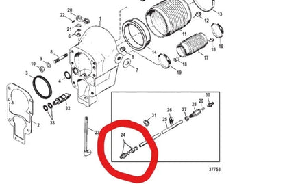Speedometer Coupling Connector Kit for MerCruiser Alpha Gen 2 (815956A1)