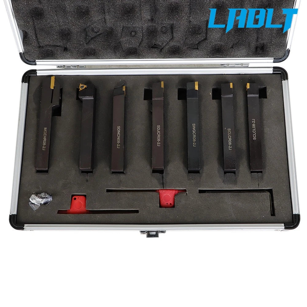 7X Carbide Indexable Turning Tool Bit Set for LABLT