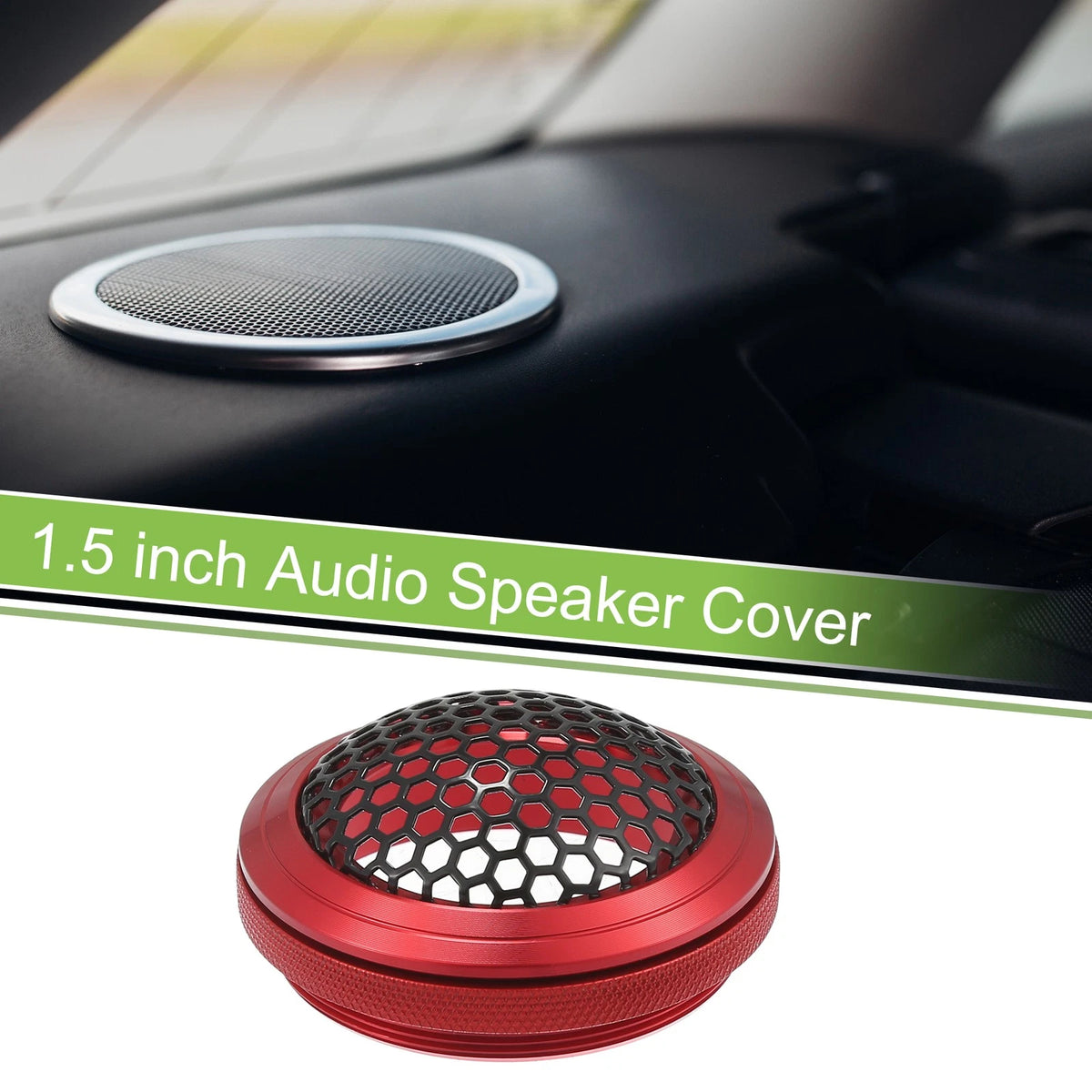 1.5" Car Speaker Grill Cover for Subwoofer (Universal) - Rose Red Black