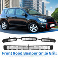 Front Lower Hood Bumper Grille Set for Toyota RAV4 (2006–2008) Black 2Pcs