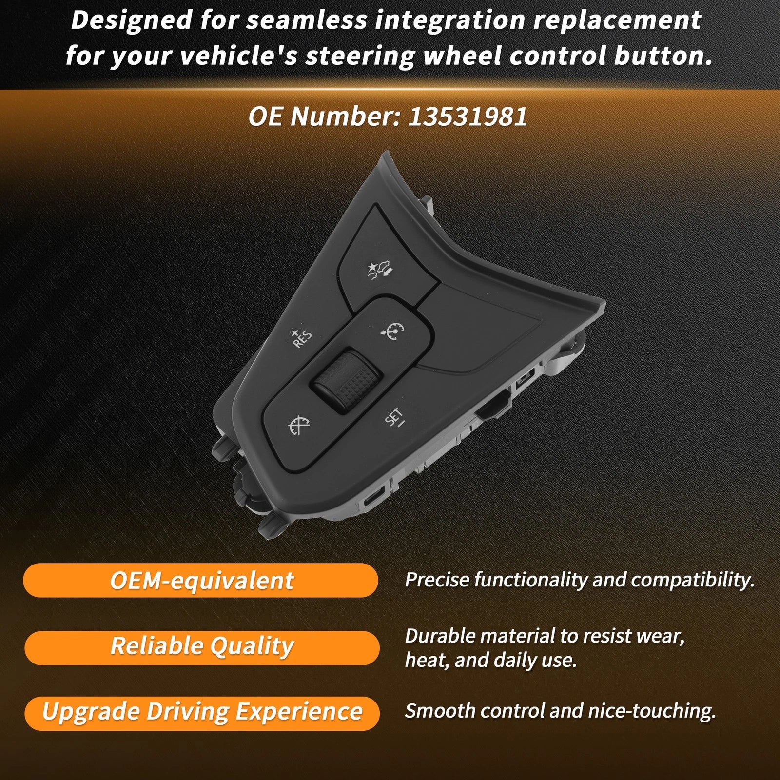 Steering Wheel Button Left Side for Chevrolet Bolt (2022–2023) No.13531981