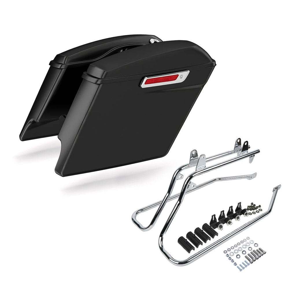 Matte 5" Extended Saddlebags Conversion Bracket for Harley Softail (1986–2017)
