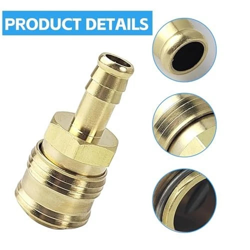 10mm Air Hose Connector for Compressor and Pneumatic Tools (Self Tightening)