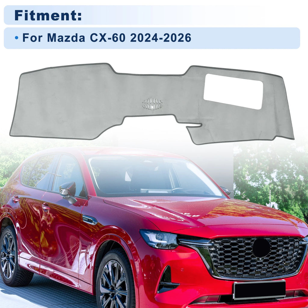 Dash Cover with HUD for Mazda CX-60 2024–2026 Flannel Gray