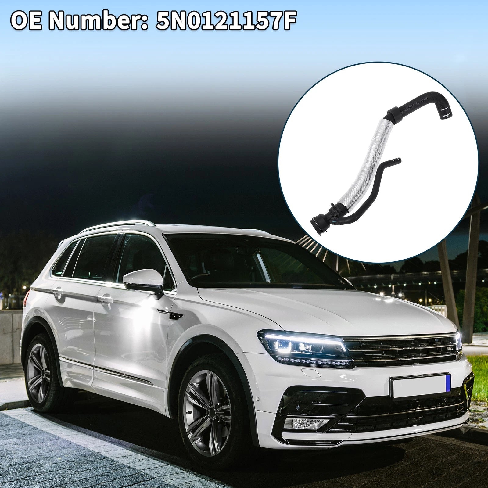 Radiator Coolant Hose Replacement for Volkswagen Tiguan 2.0L (2009–2017)