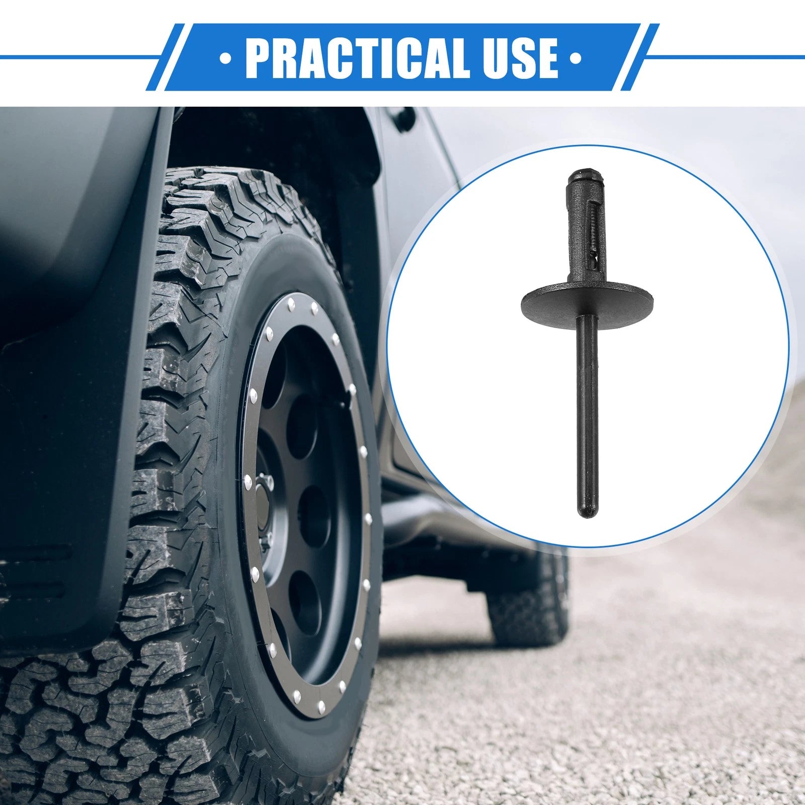 Fender Liner Rivets Replacement Set for BMW X1 (2013–2023) Plastic Black