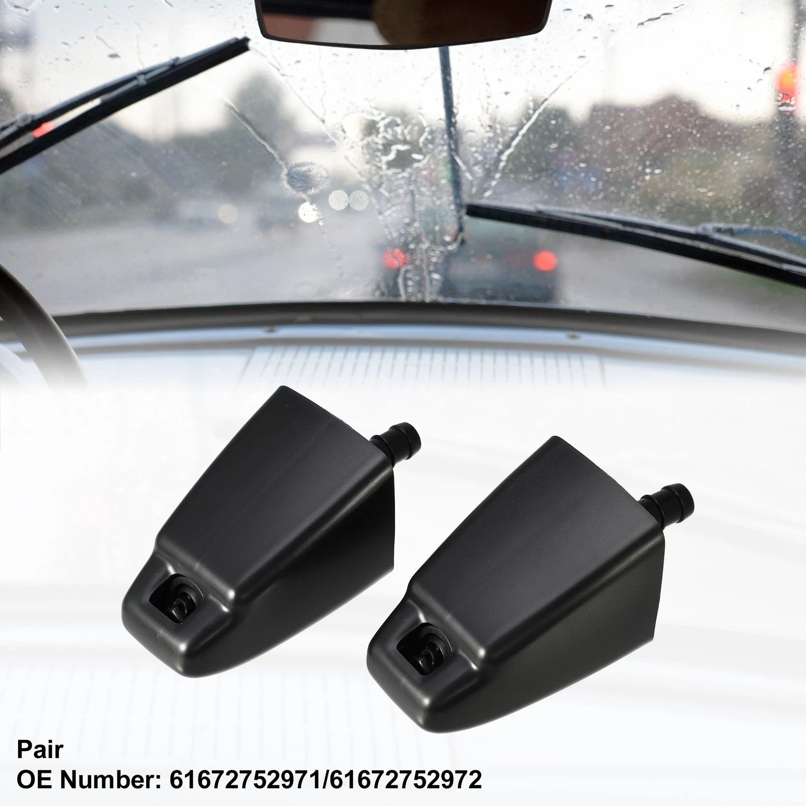 Headlight Washer Nozzle Pair Front Left Right for Toyota Land Cruiser (2008–2021)