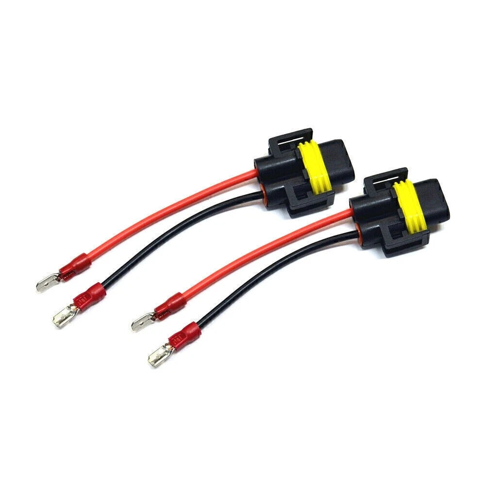 2X H11 to H11B Headlight Pigtail Harness for LED Halogen Bulbs
