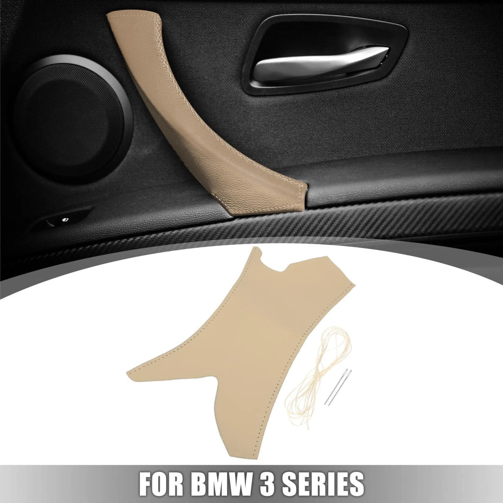 Interior Door Handle Strap Cover Hand Sewn Front Rear Right Beige for BMW E90 (2005–2012)