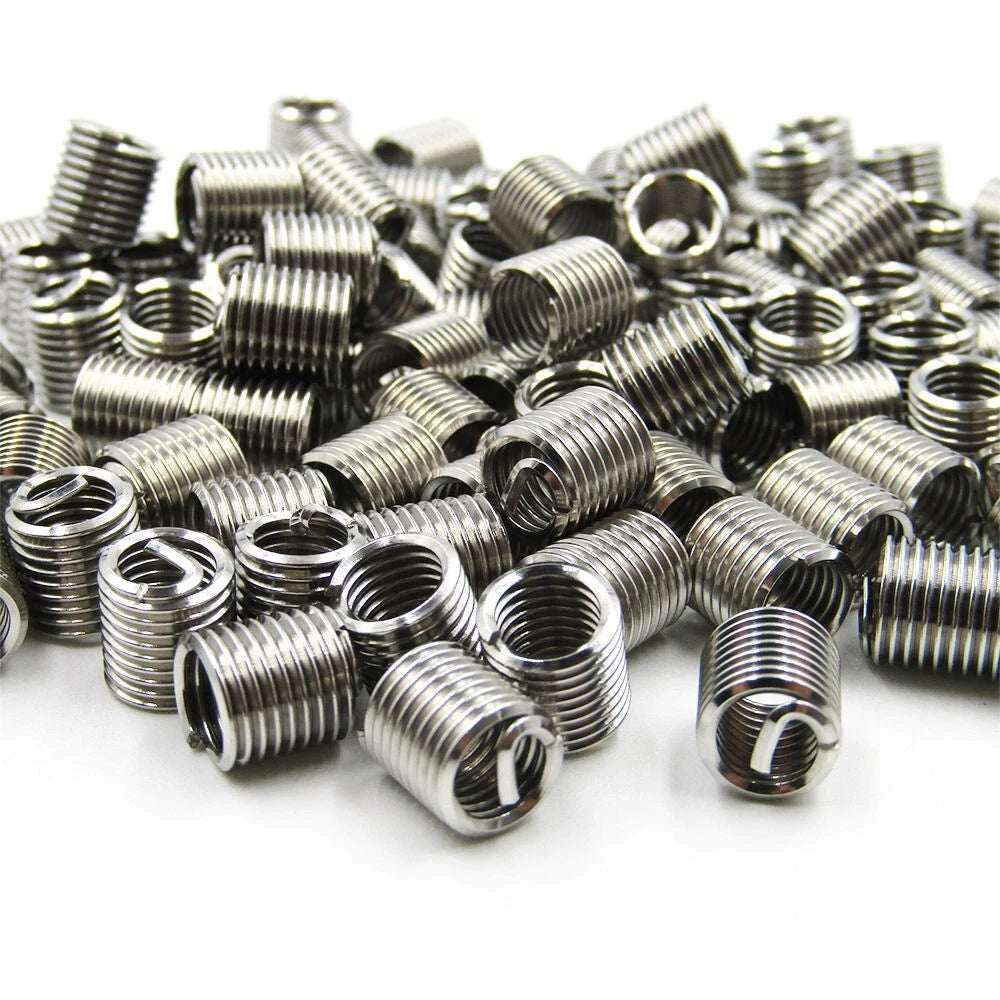 50pcs M6 x 1.0 Stainless Steel Helicoil Thread Inserts for Repair