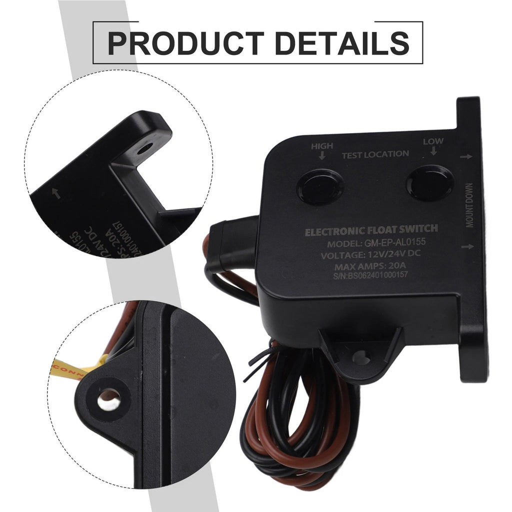 Bilge Pump Float Switch Sensor for DC12V Boats (Automatic Water Level Detection)