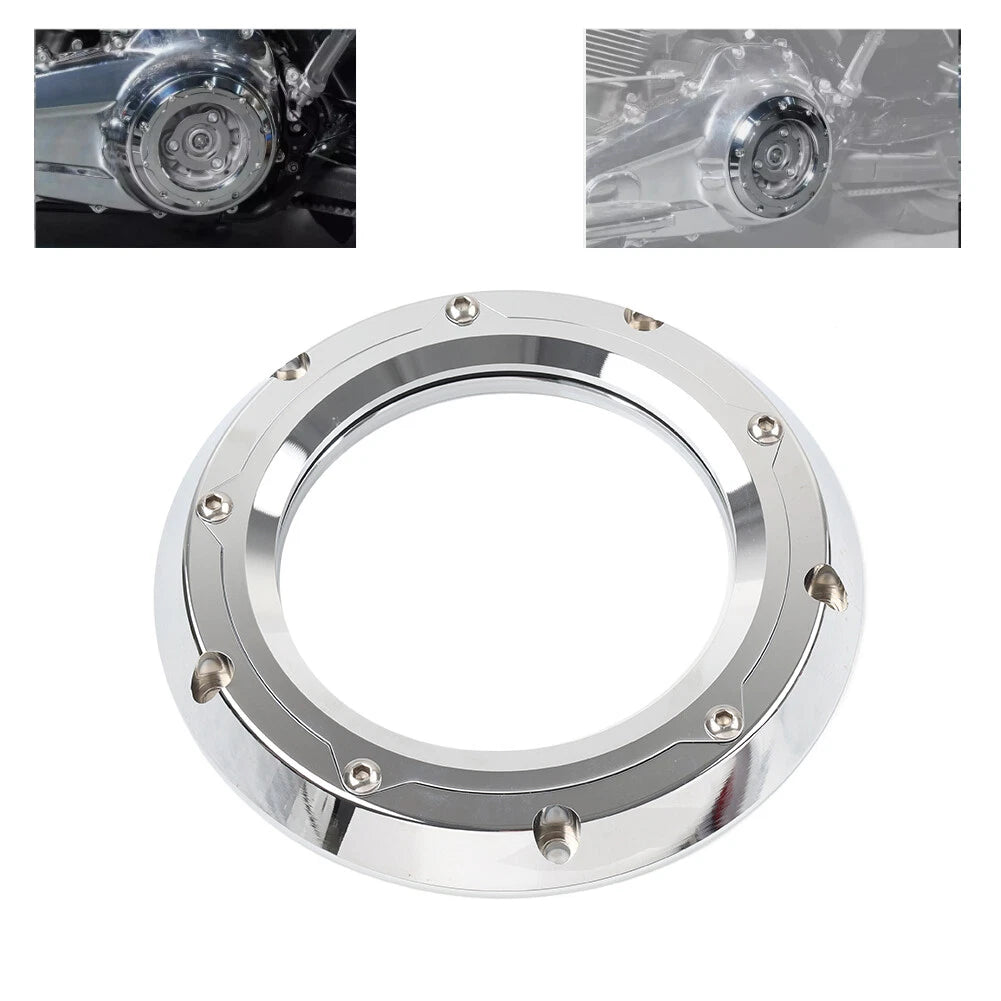 Clear Engine Derby Cover for Harley Street Glide FLHX Road King FLHR (2016–2022)