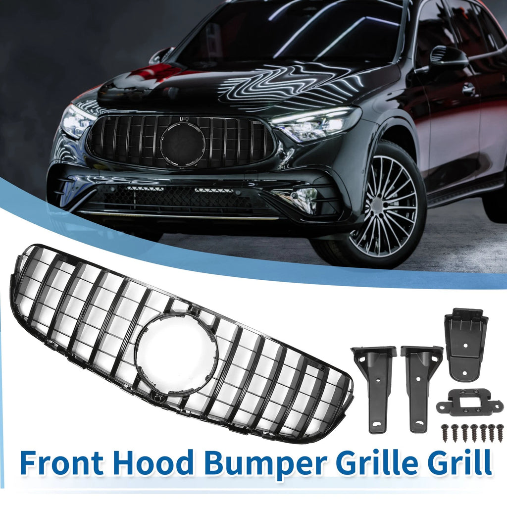 Front Upper Bumper Grille Grill for Mercedes-Benz GLC250 (2017–2018)