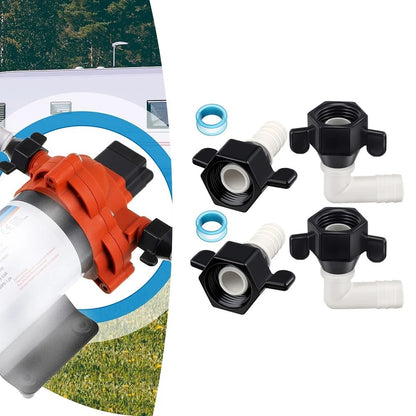 12x14 NPT Barb Elbow & Straight Water Pump Adapters for Secure Connection