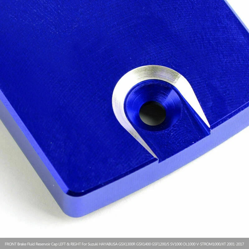 2X Front Brake Fluid Reservoir Cap Blue for Suzuki Bandit1250/S/F (2007–2016) SV1000 T9