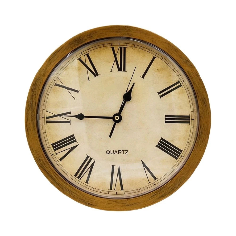 Plastic Wall Clock 25cm with Hinged Face and Secret Compartment