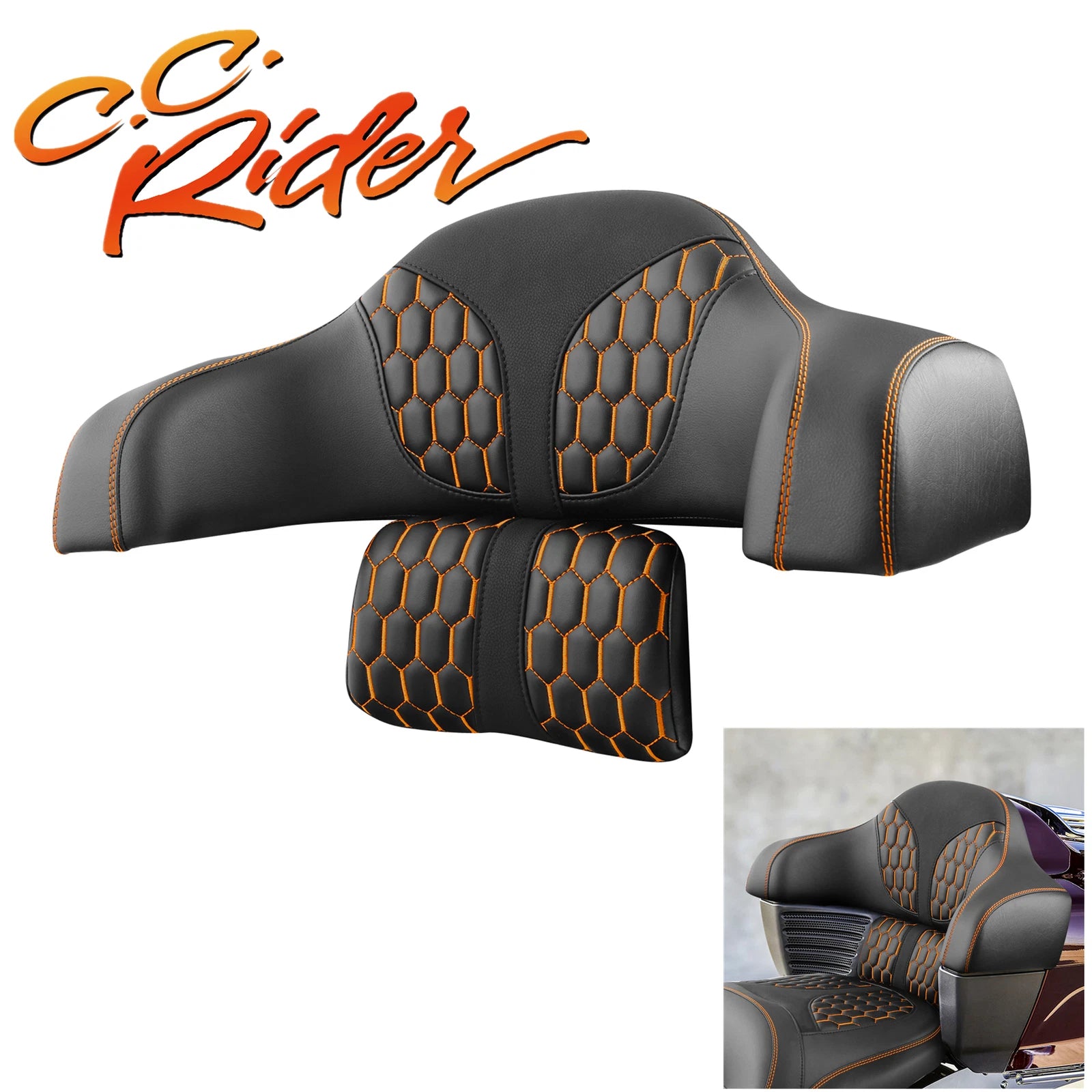 Rear Trunk Passenger Backrest Pad for Indian Springfield Chieftain (2014–2023)