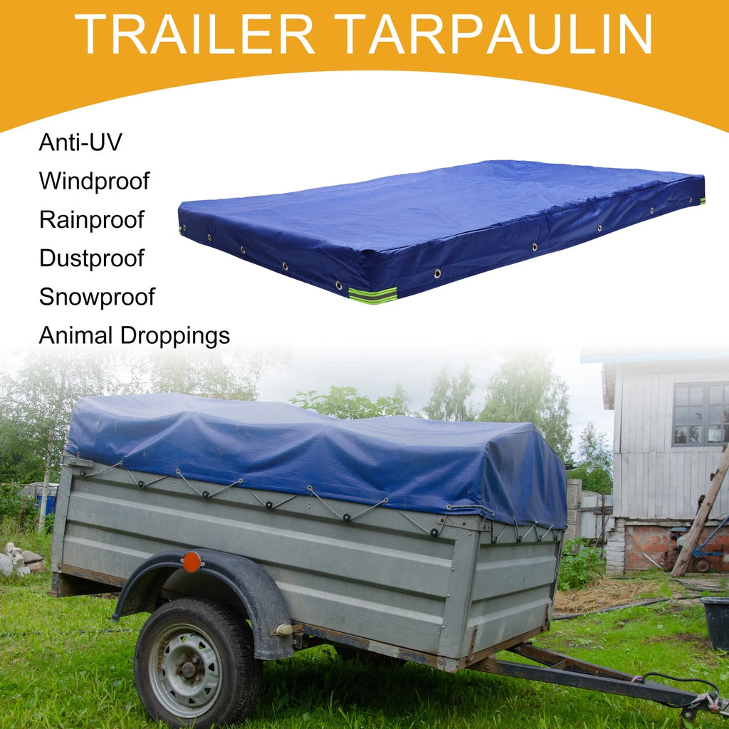 Trailer Tarpaulin 420D Oxford Replacement with Rope for Universal Use (2000–2025)