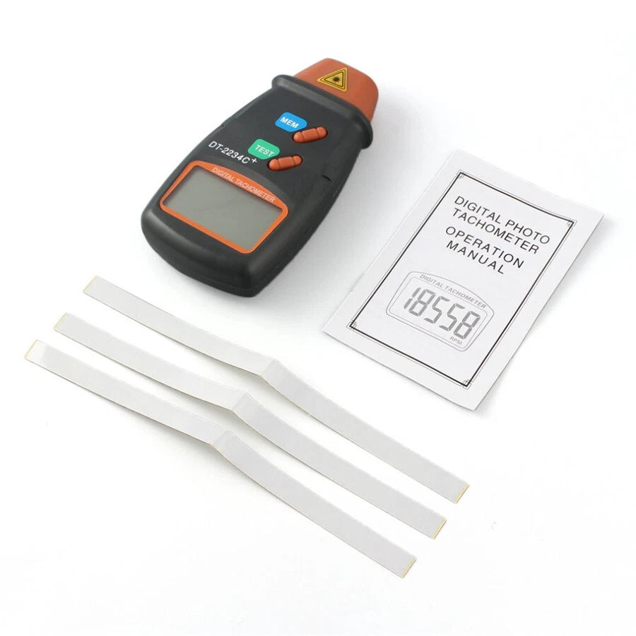 Digital Laser Tachometer for Small Engine RPM Tester (Non-contact)