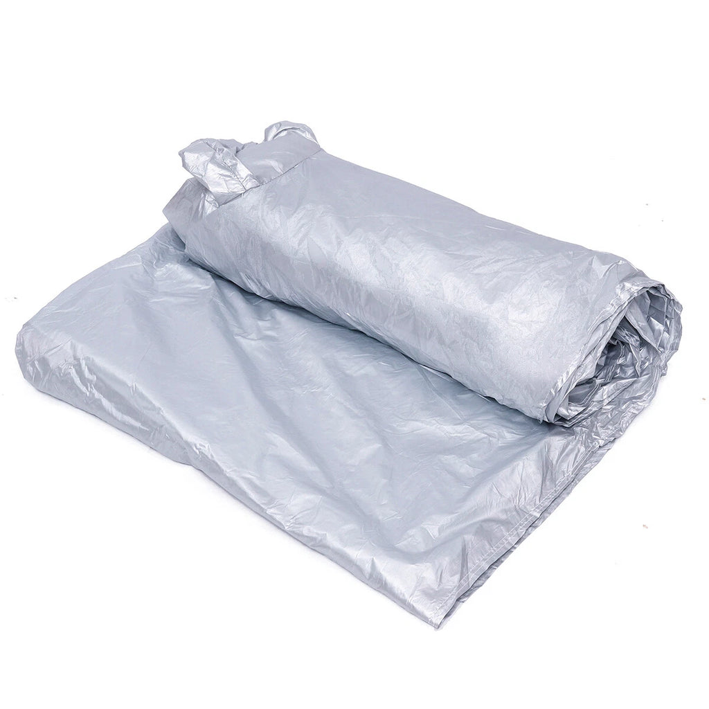 Universal Silver Car Cover Waterproof All Weather Protection 193" x 71" x 59"